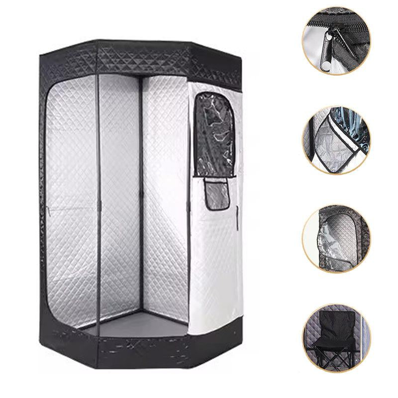 Redlight Sauna Box,Portable Sauna for Home Use Personal Steam Sauna with 3L Steamer, 9 Levels, Folding Chair,Sauna Tent Extra Large Size (31.5 * 31.5 * 71Inch)