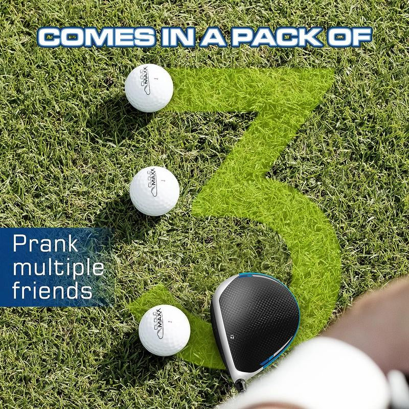 Laughing Smith Prank Golf Balls - Quietest Golf Ball on the Market - Cloud MAXX Exploding Golf Balls with Realistic Design, Look, and Feel - Good Pranks - Hilarious Joke Golf Ball Gifts, 3-Pack