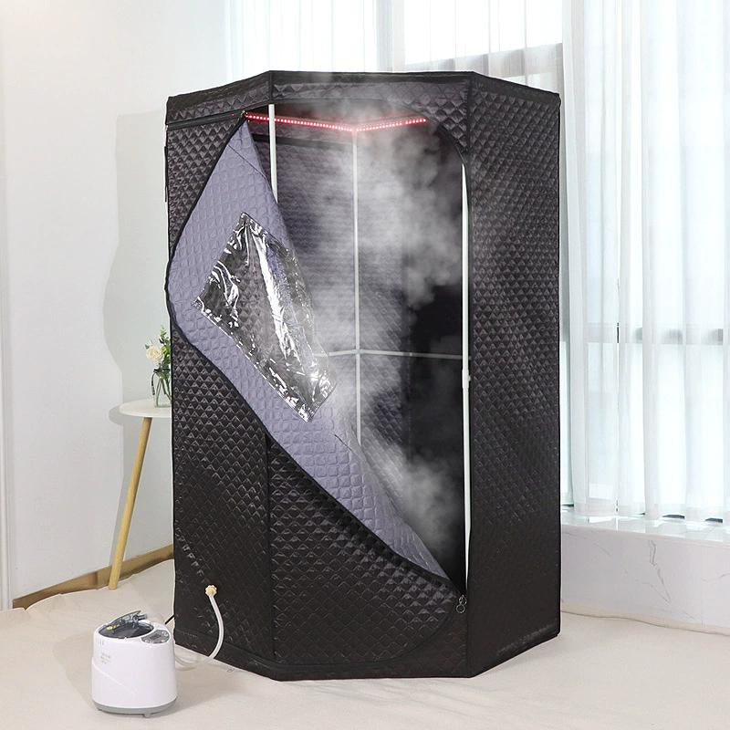 Redlight Sauna Box,Portable Sauna for Home Use Personal Steam Sauna with 3L Steamer, 9 Levels, Folding Chair,Sauna Tent Extra Large Size (31.5 * 31.5 * 71Inch)