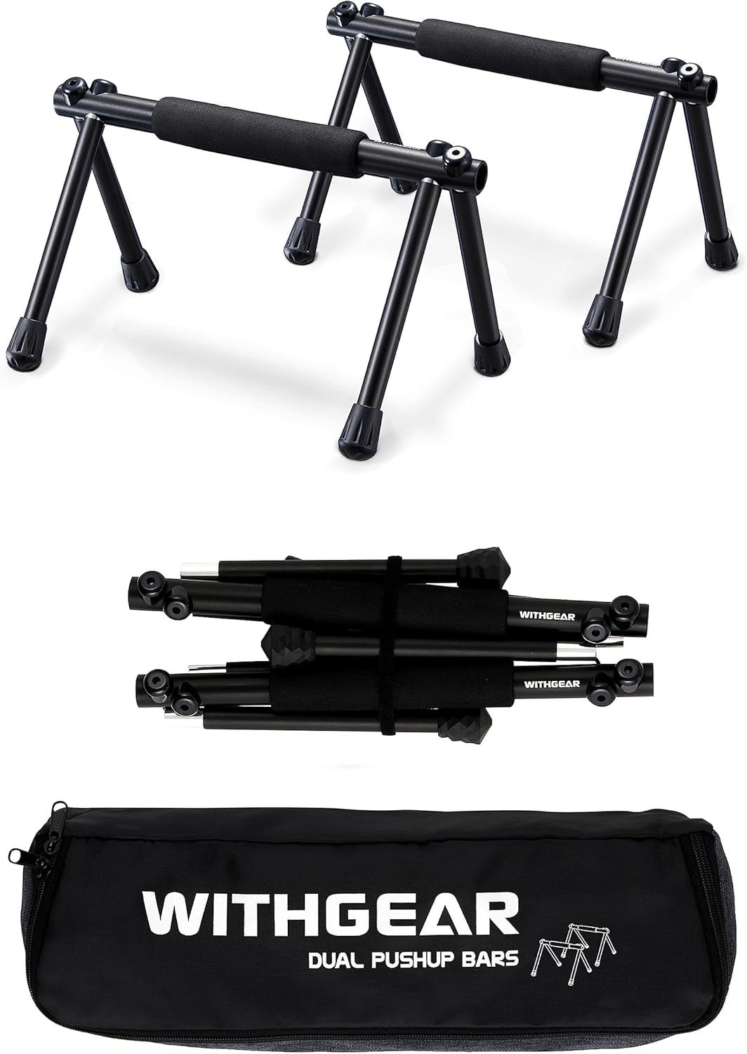 Push up Bar – Folding Dip Bar for Home Workout, Lightweight & Portable Strength Training Equipment for Men & Women, Indoor & Outdoor Use (Hawk)