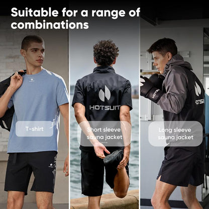 HOTSUIT Mens Sauna Shorts Sweat Sauna Pants Gym Exercise Sweat Sauna Suit Workout Shorts