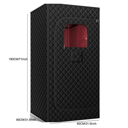 Redlight Sauna Box,Portable Sauna for Home Use Personal Steam Sauna with 3L Steamer, 9 Levels, Folding Chair，Sauna Tent Extra Large Size (31.5 * 31.5 * 71Inch)