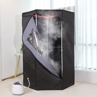 Redlight Sauna Box,Portable Sauna for Home Use Personal Steam Sauna with 3L Steamer, 9 Levels, Folding Chair，Sauna Tent Extra Large Size (31.5 * 31.5 * 71Inch)